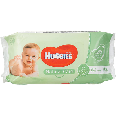 Lingettes Huggies Natural Care bt56
