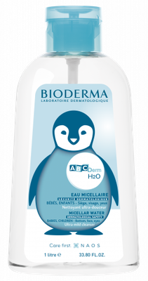 Image Bioderma ABCDerm H2O eau nettoyante micellaire bébé et enfants peau sèche