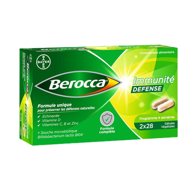 Image BEROCCA IMMUNITÉ DÉFENSE - Gélule, complément alimentaire à visée immunitaire. - bt 56