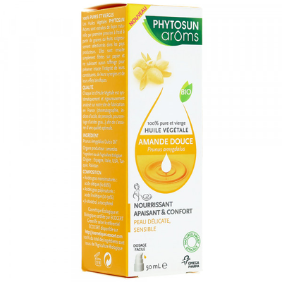 Image PHYTOSUN AROMS Huile végétale AMANDE DOUCE BIO 50ML
