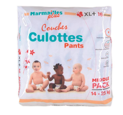 Couches Marmailles+ PANTS XXL 14-25kg bt16