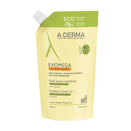 Image A-Derma - Exomega Control - Huile lavante émolliente anti-grattage 500 ml