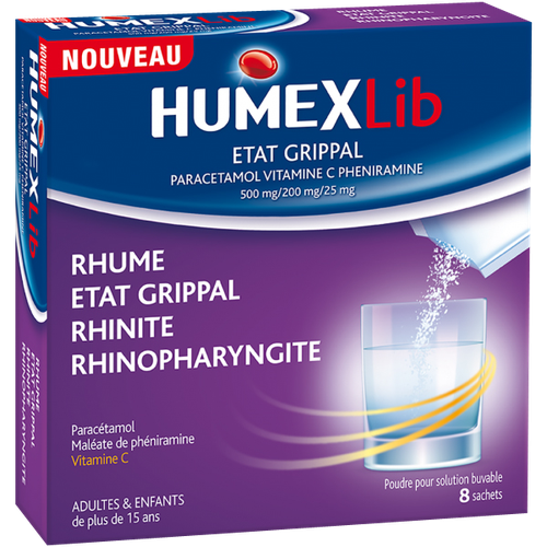 Image HUMEXLIB ETAT GRIPPAL POUDRE SACHET 8