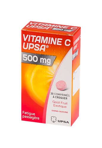 VITAMINE C 500MG UPSA FRUIT 30 COMPRIMES A CROQUER 